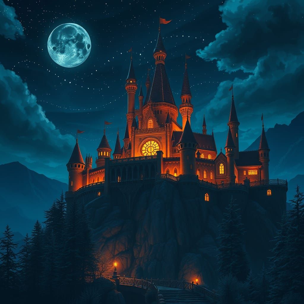 Moonlit Realm in a Dreamlike Kingdom
