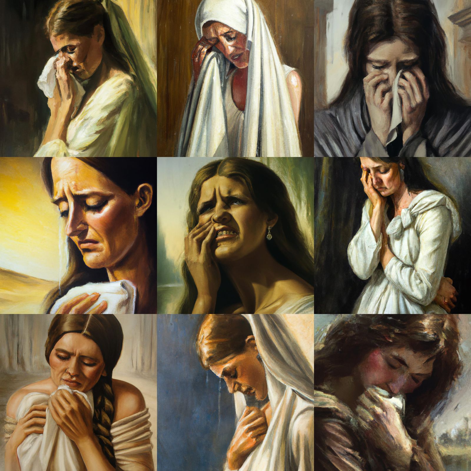 Woman's Tears: An Oil Painting