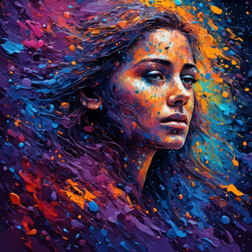 A figure cries under the veil of night