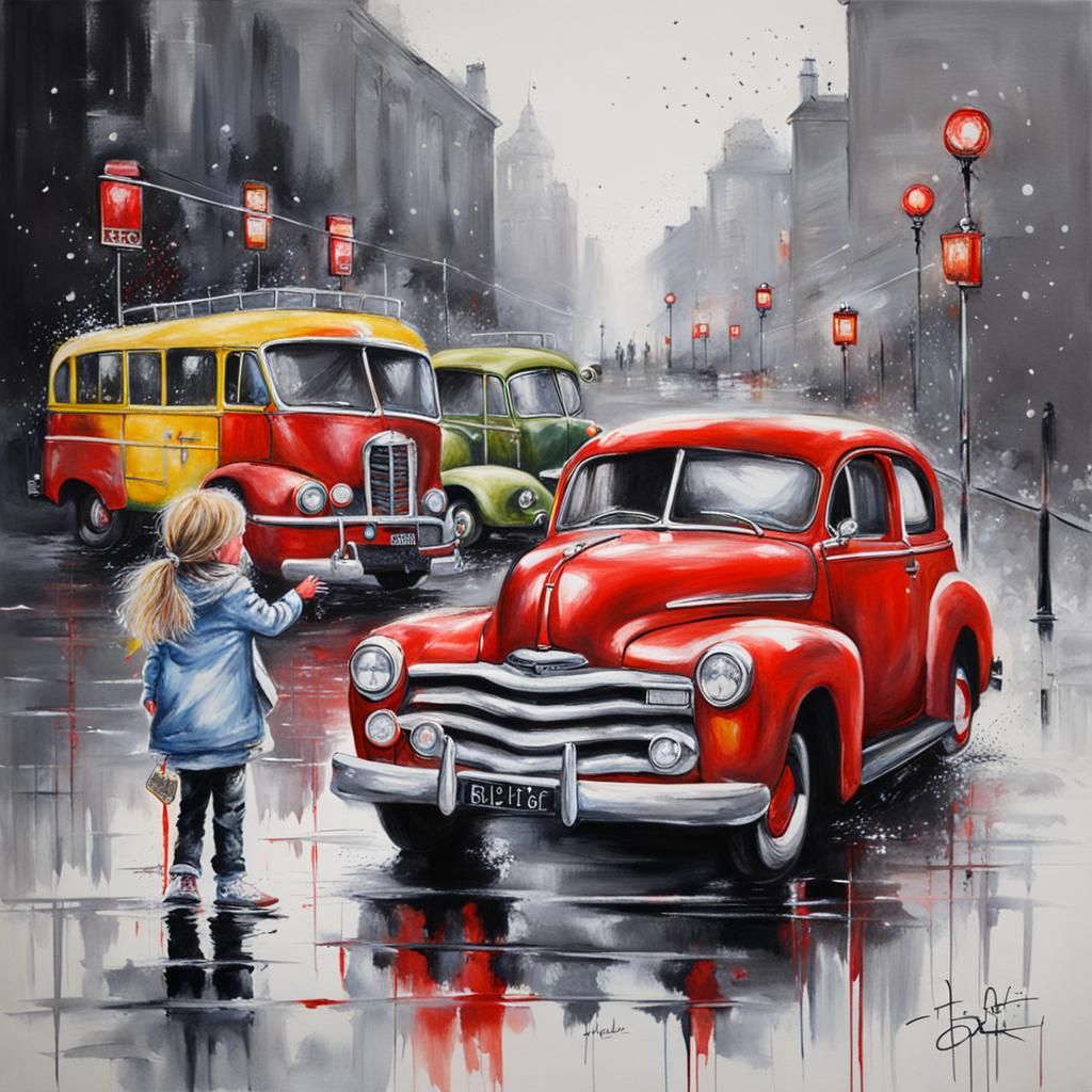 Abstract Whimsical Art Inspired by Helen Cottle