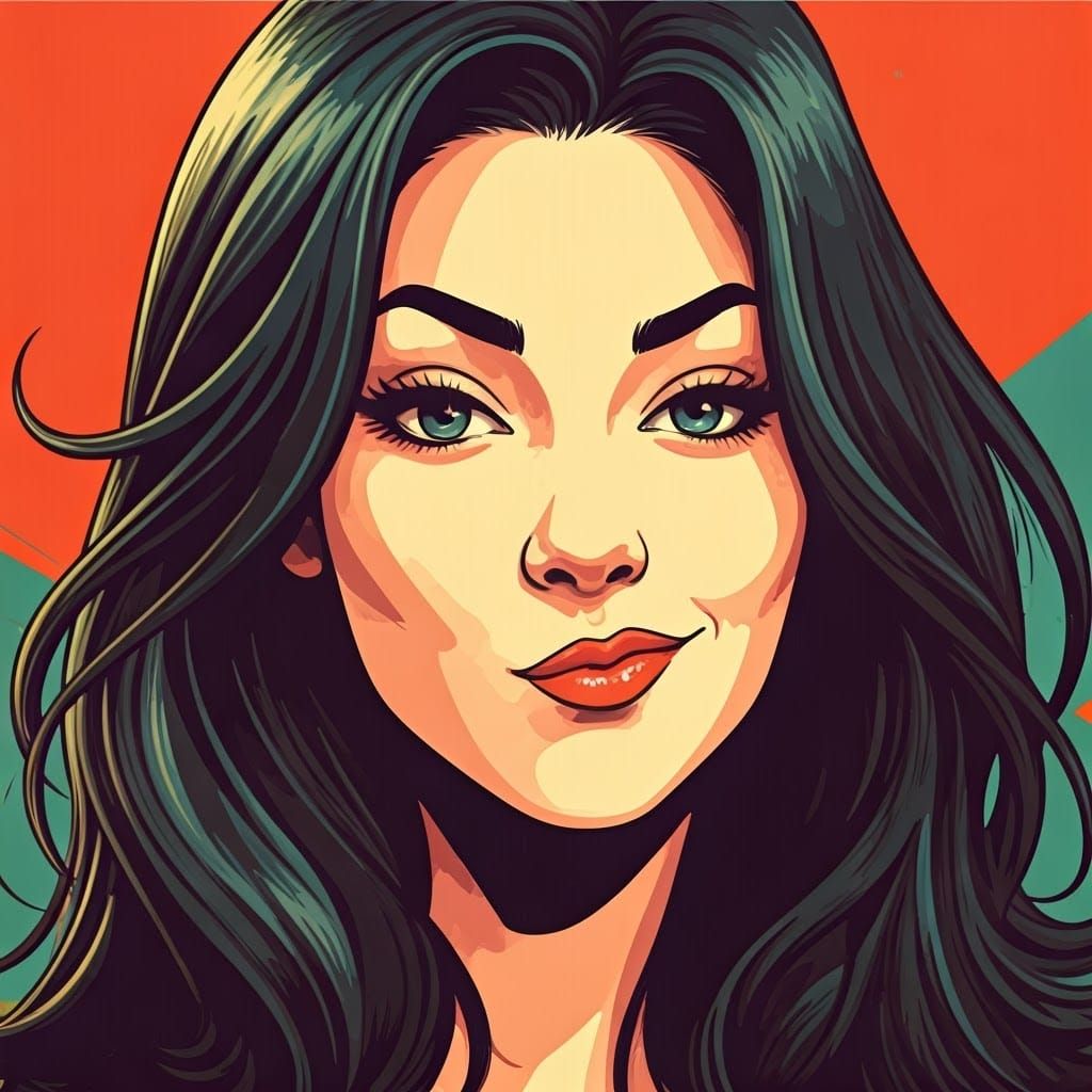 Playful Smirk: A Modern Digital Portrait