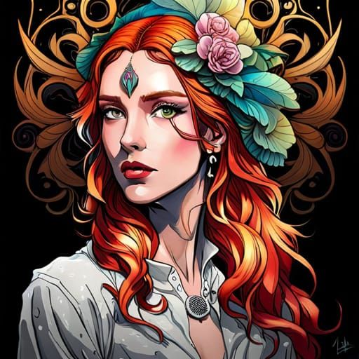 Mysterious Gypsy Digital Art Masterpiece