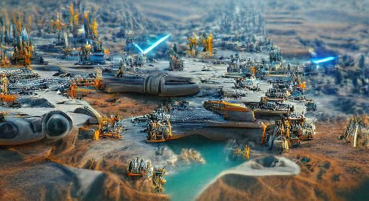 Futuristic Star Wars Machine Crusade Landscape