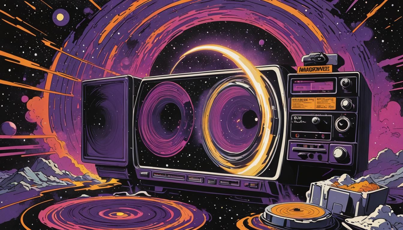 Retro Futurism Comic Book Art: Black Hole Ad