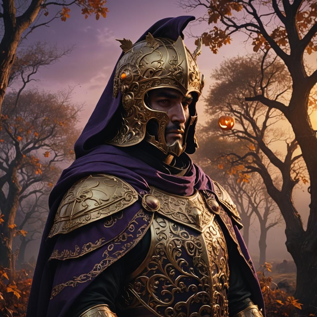 Greek God of Halloween in Baroque Style