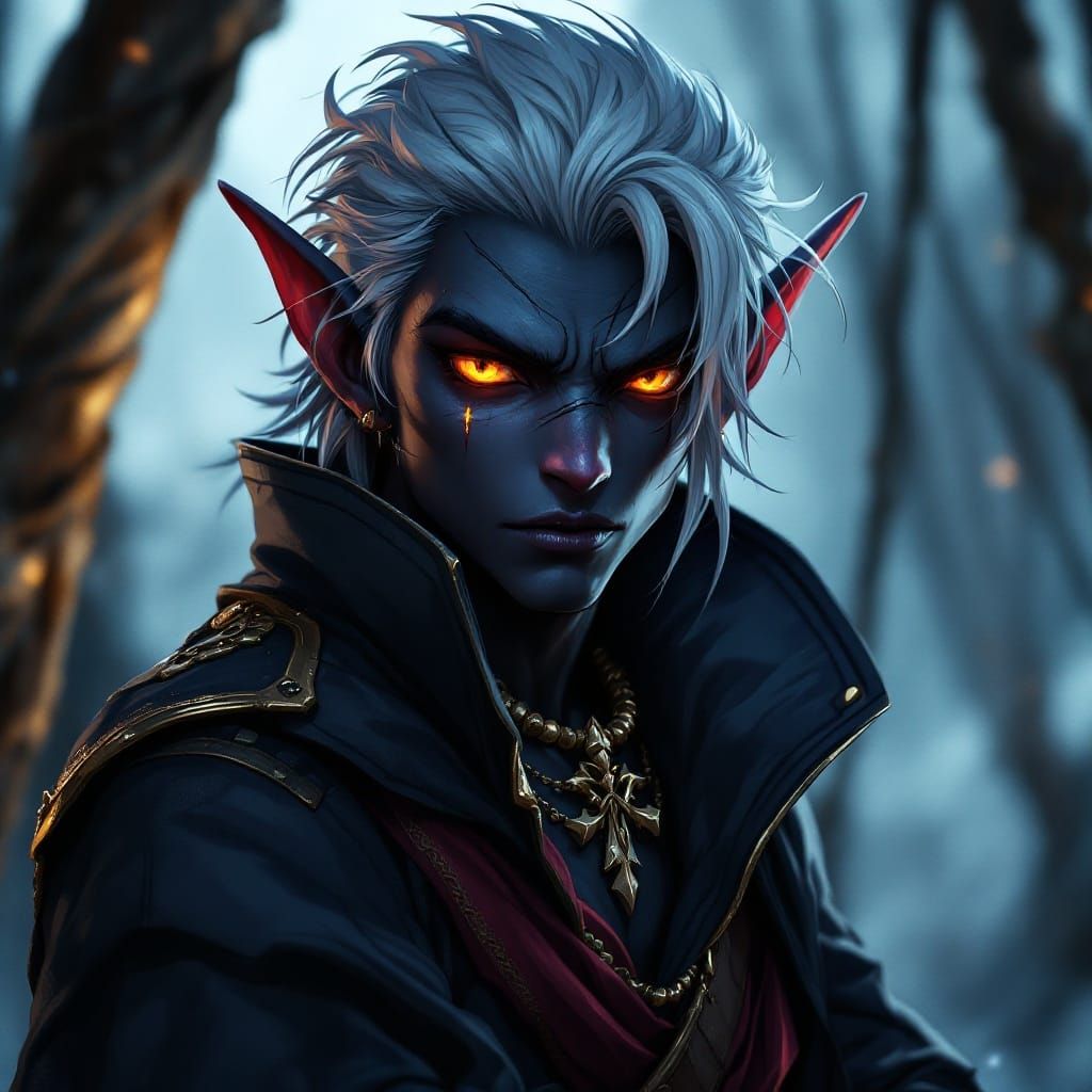 Dark Elf Pirate Masterpiece in Anime Style