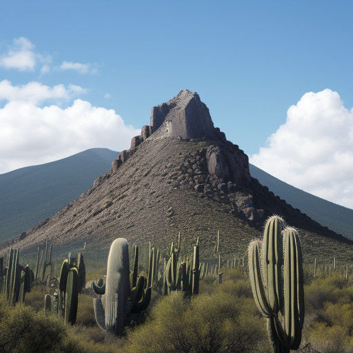 San Pedro Cactus Mountain Landscape