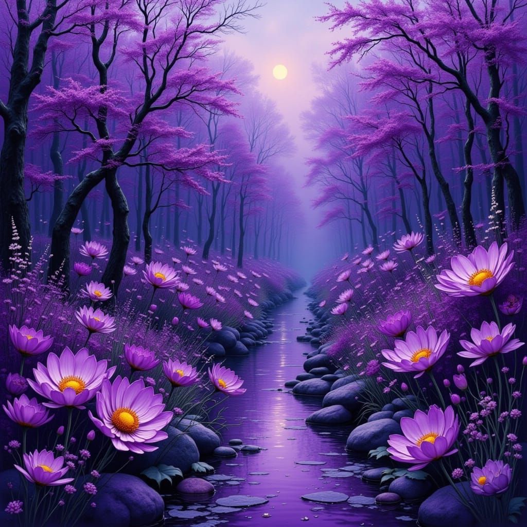 Purple Passion Abstract Art