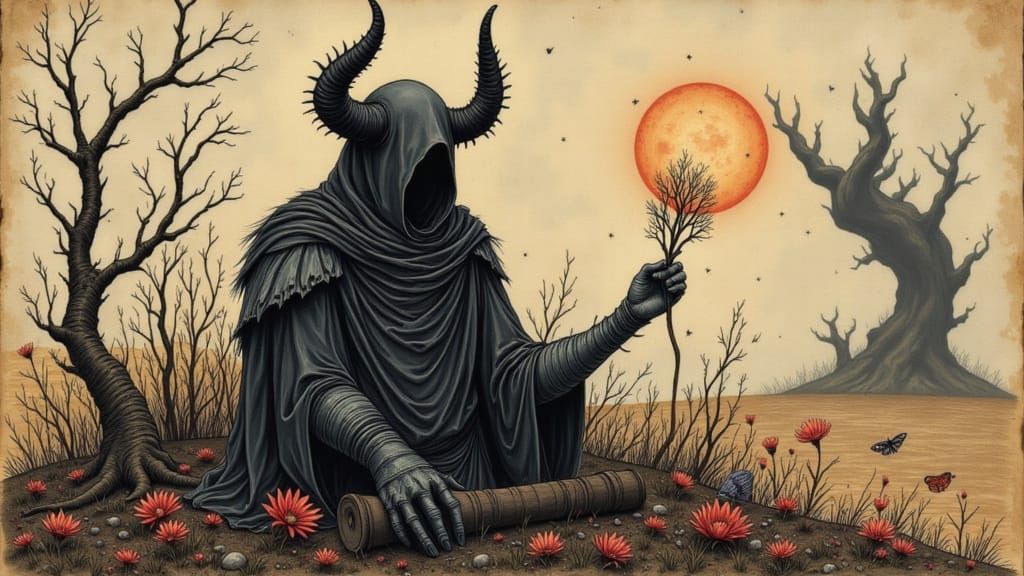 Muted Tattoo Designs with Branching Motifs