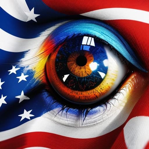 Robert G. Heft and His Flag, Digital Art