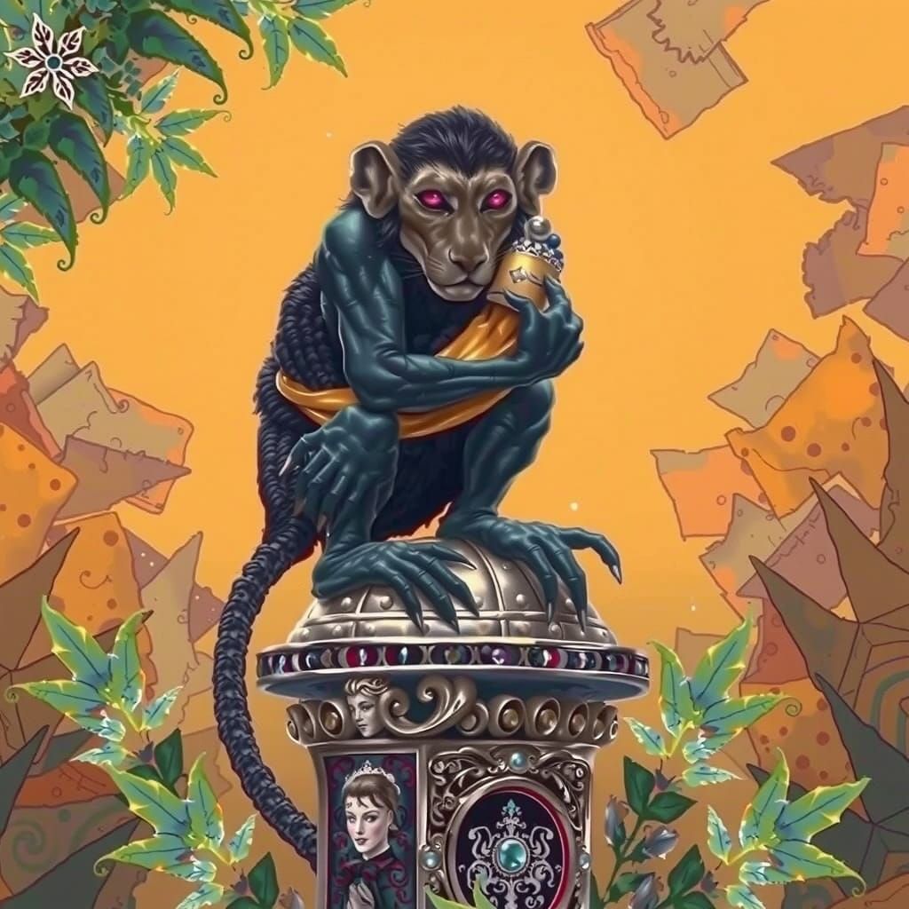 Mysterious Feline Gentleman in Top Hat