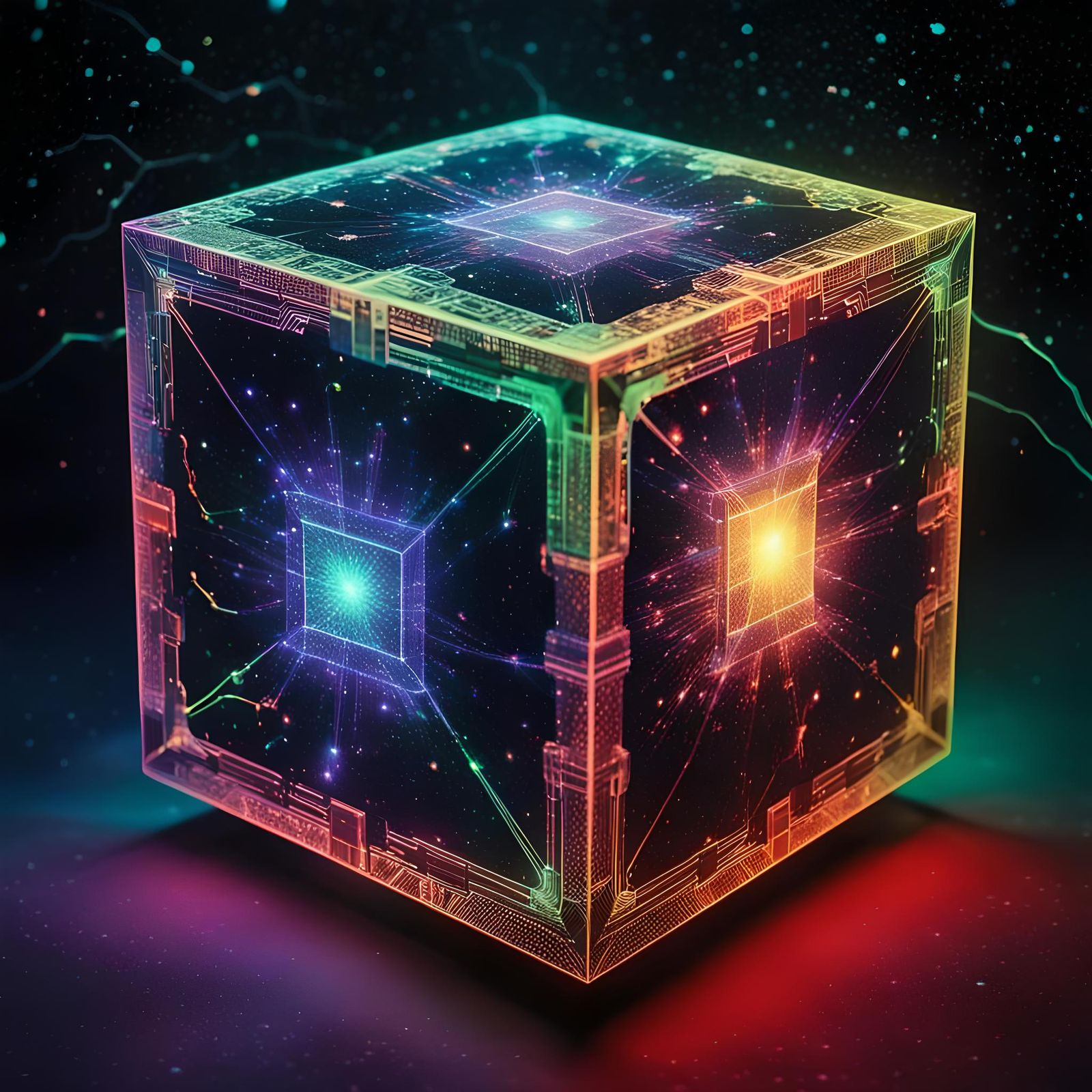 Inverted Reality: Voynich Manuscript Cube Exploring Galaxy