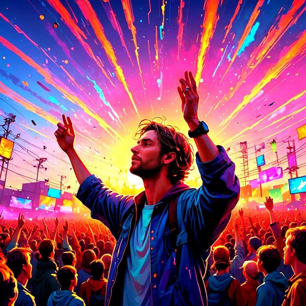 Immersive Concert Experience in Detailed Matte Painting