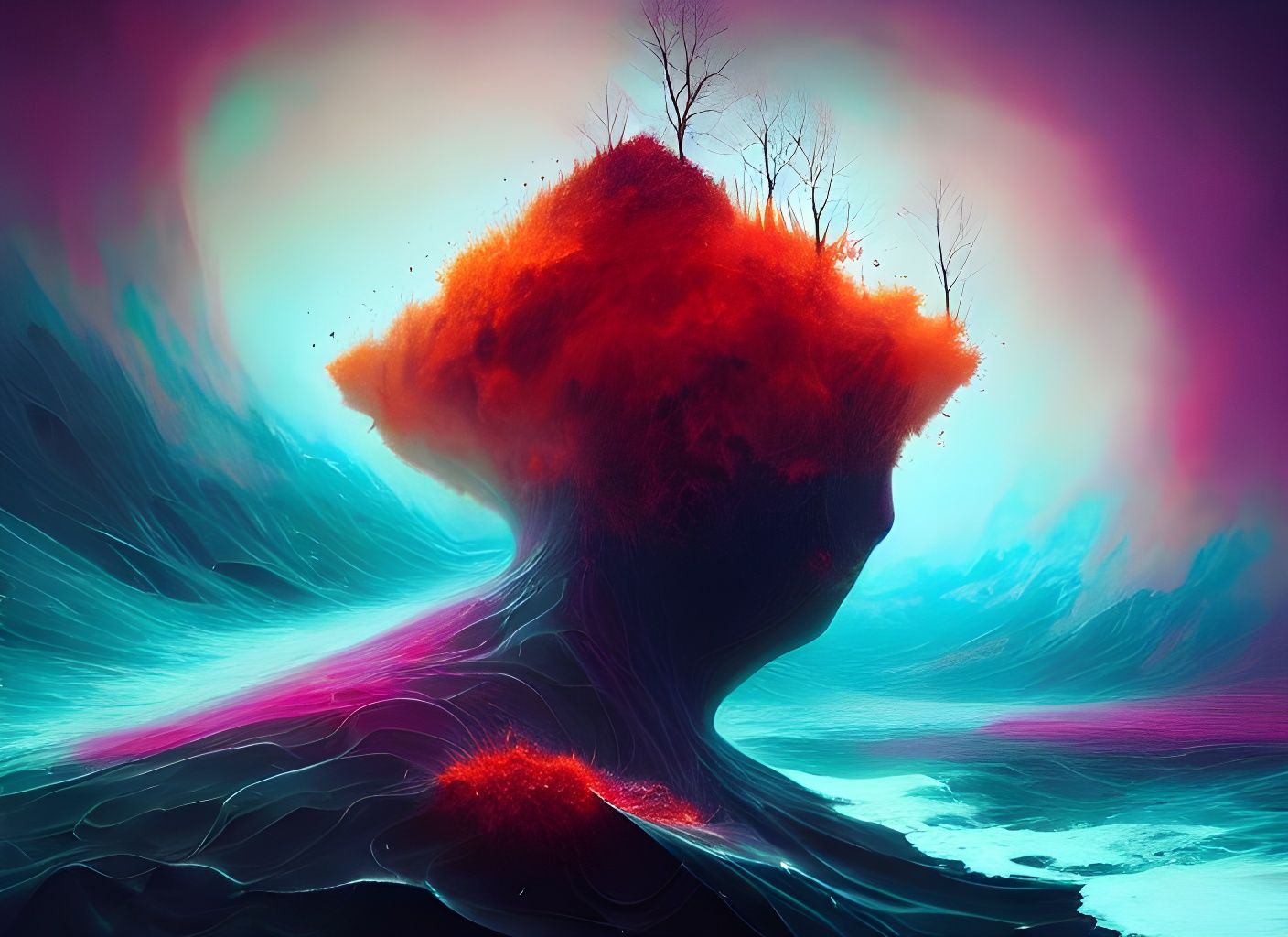 Abstract Dreamscape Inspired by Digital Art