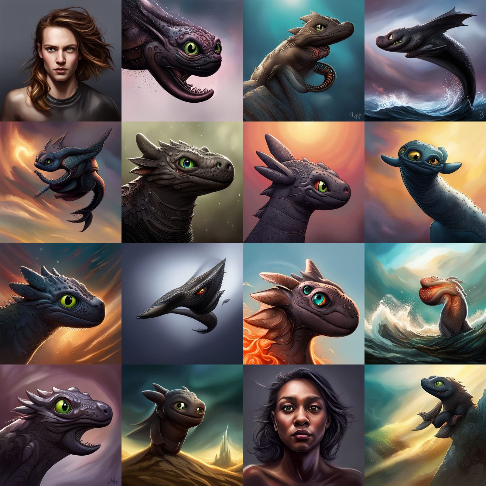 Hyperrealistic Toothless Concept Art with Dramatic Lighting