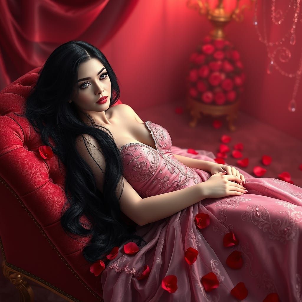 Romantic Valentine's Day Scene in Intricate Matte Painting