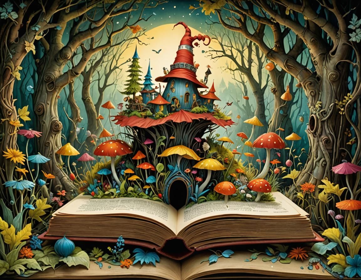 Magical Pop-Up Book Unfolds in Forest