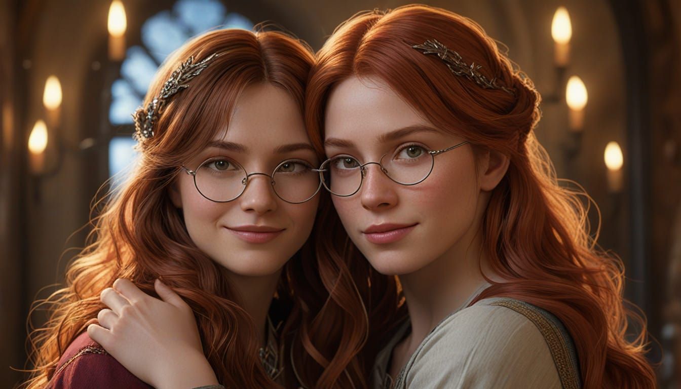 Elegant Wizard Sherry Potter in Loving Grifindor Attire