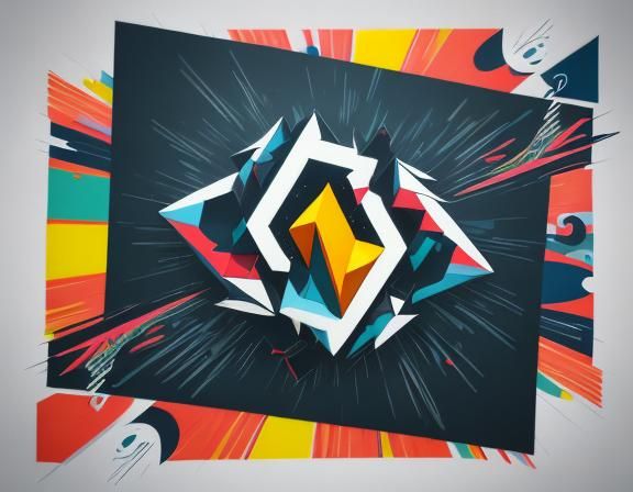 Geometric Cubist Abstract: A Maximalist Vector Art