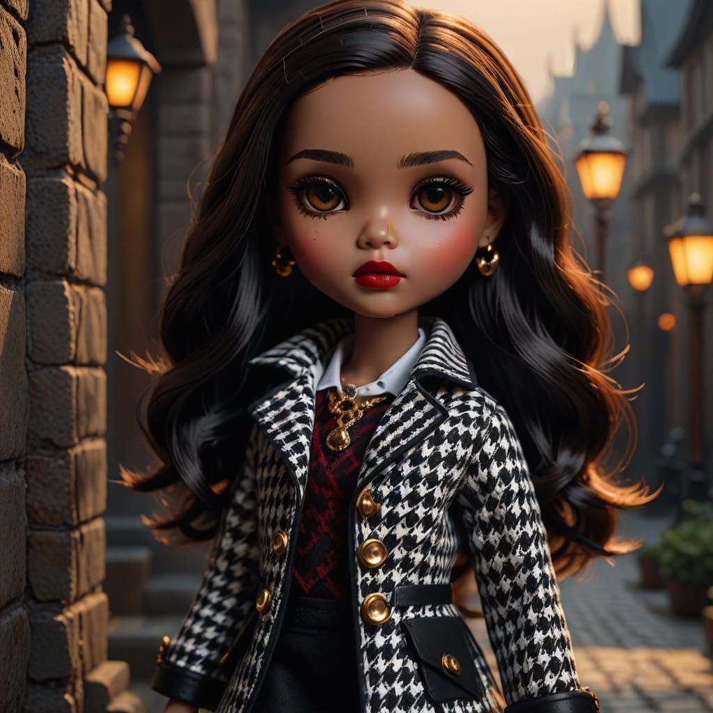 Miniature Fashion Portrait in Golden Light