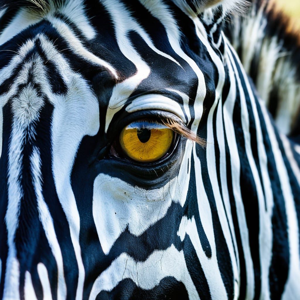 Zebras Eye in Close Up