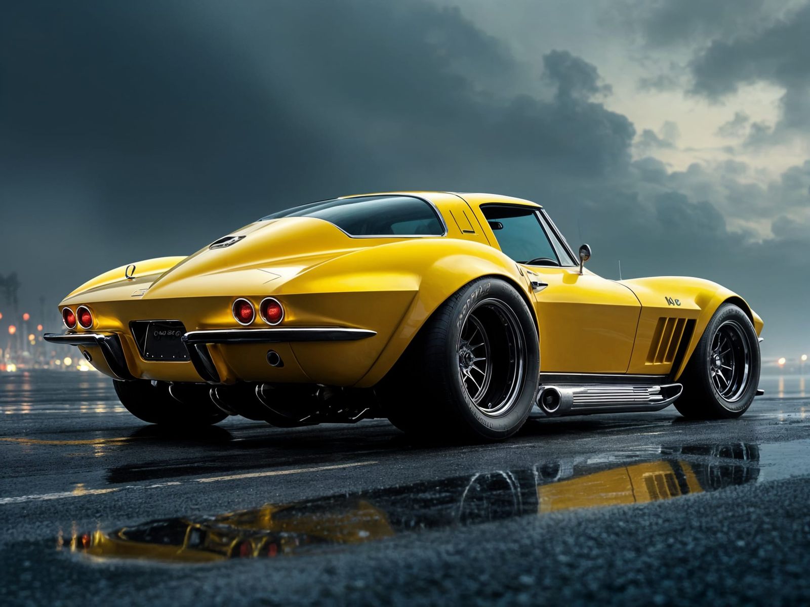 Futuristic 1966 Corvette Hotrod in Sci-Fi Style