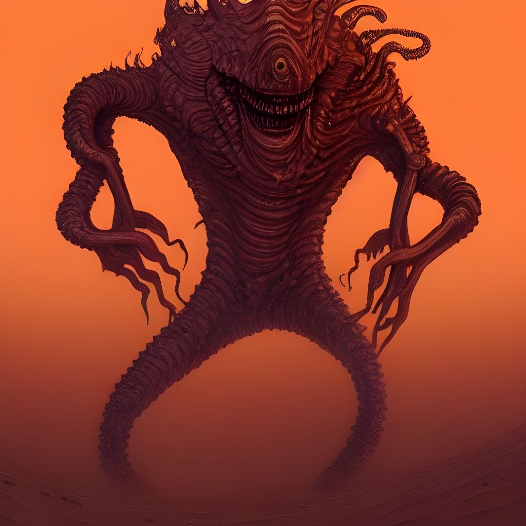 Eldritch Demon Emerges from Desert Meteor Strike