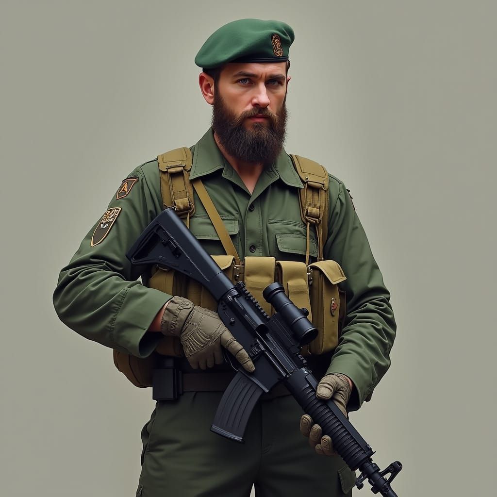 Israeli Soldier with Rifle