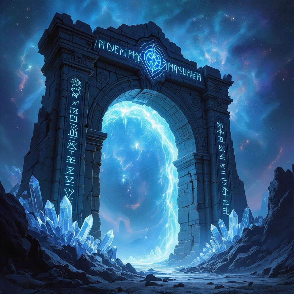 Ethereal Archway to a Cosmic Nebula