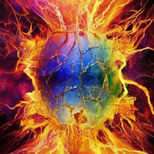 Shattered Soul: Gothic Glass Shards in Hybrid Painting