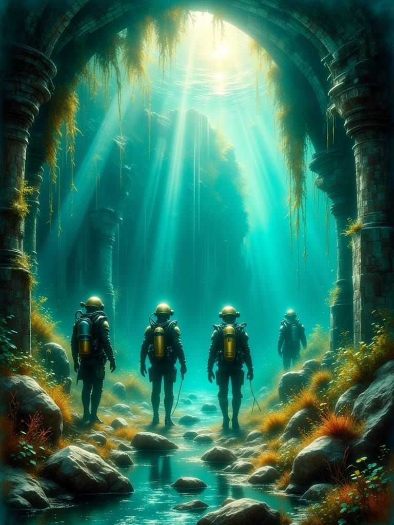 Divers Explore Underwater Ruins of Dwarka