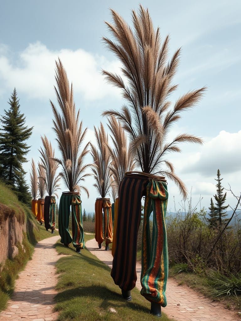 Cadre of Very Tall Autonomous Trousers in Polychronicity