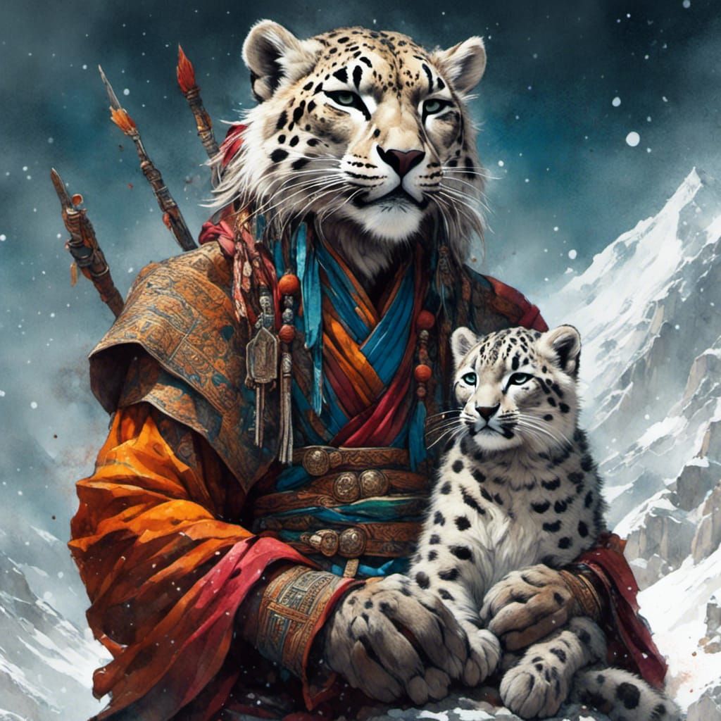 Snow Leopard Buddhist Monk