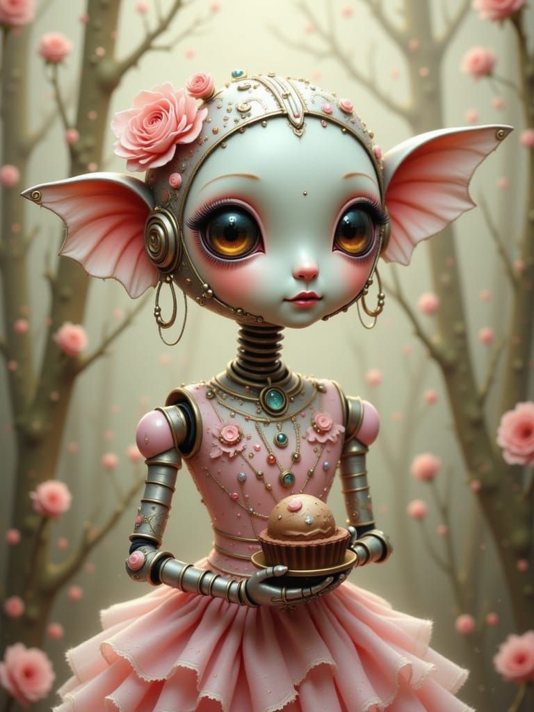 Cute Robot Chef Offers Chocolate Treat