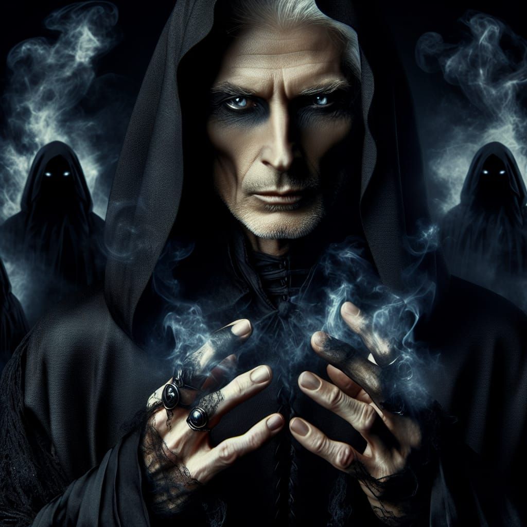 Enigmatic Shadow Summoner Controlling Darkness