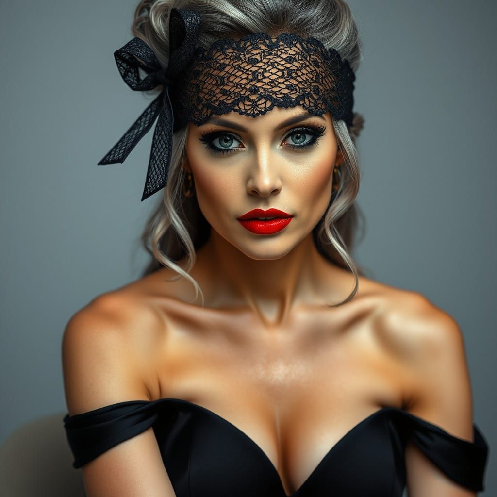 Elegant Evening Portrait in Deep Jewel Tones