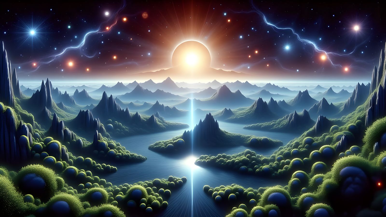 Exotic Planets Beyond a Vibrant Blue Star