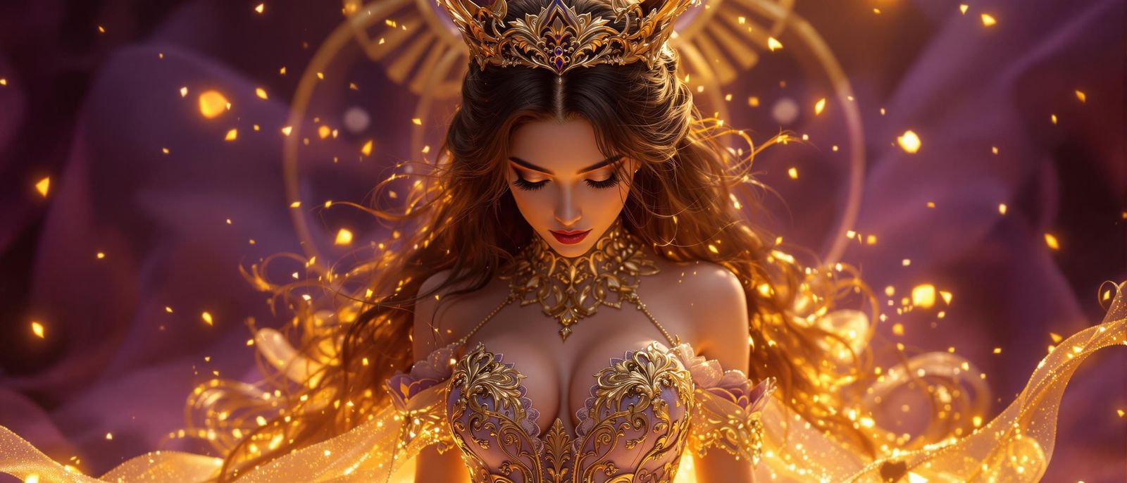 Regal Princess in Dark Fantasy Concept Art