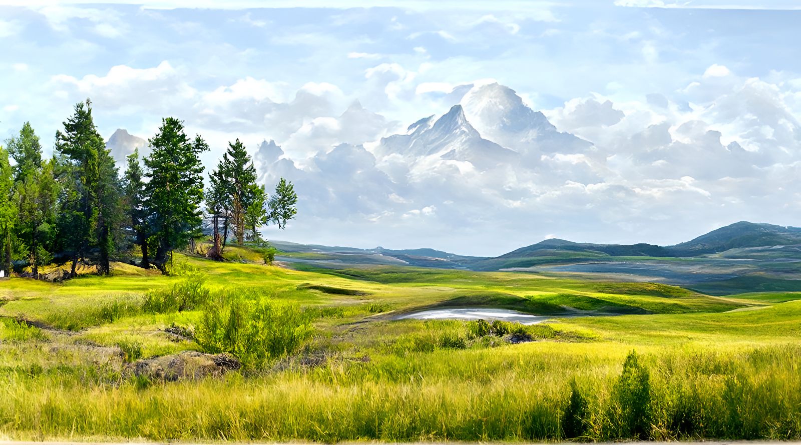 Majestic Landscape Vista in Photographic Style