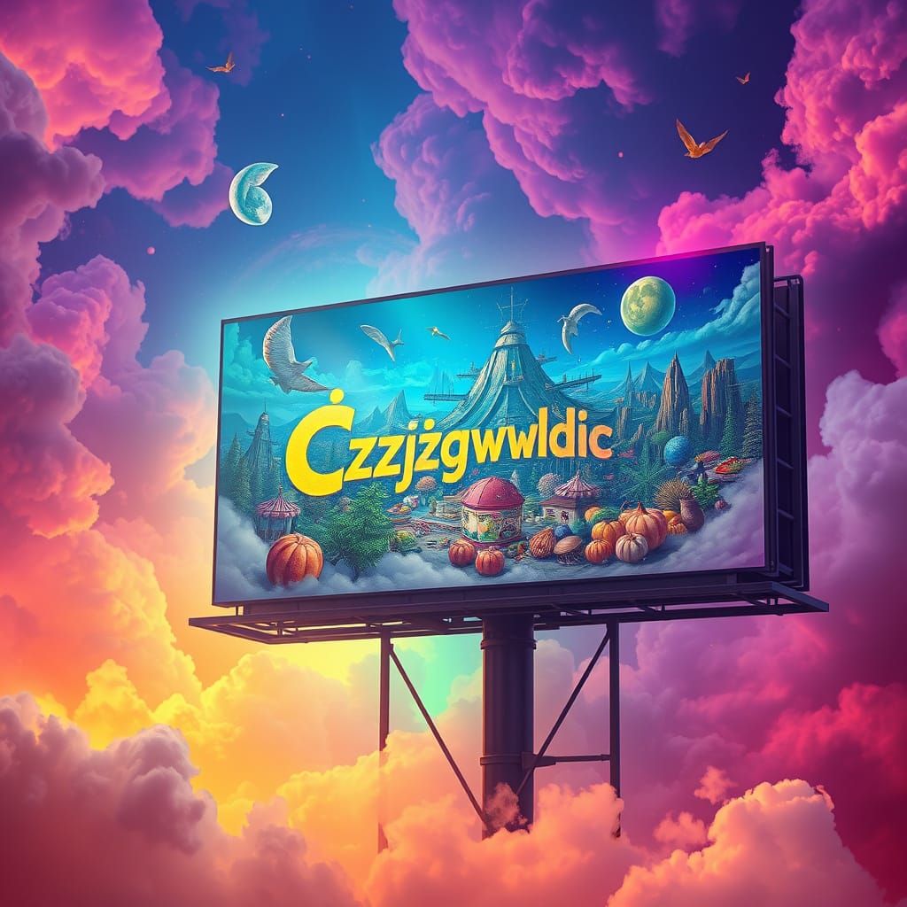 Mystical Billboard Displays Iridescent Czjgwldic Delicacy
