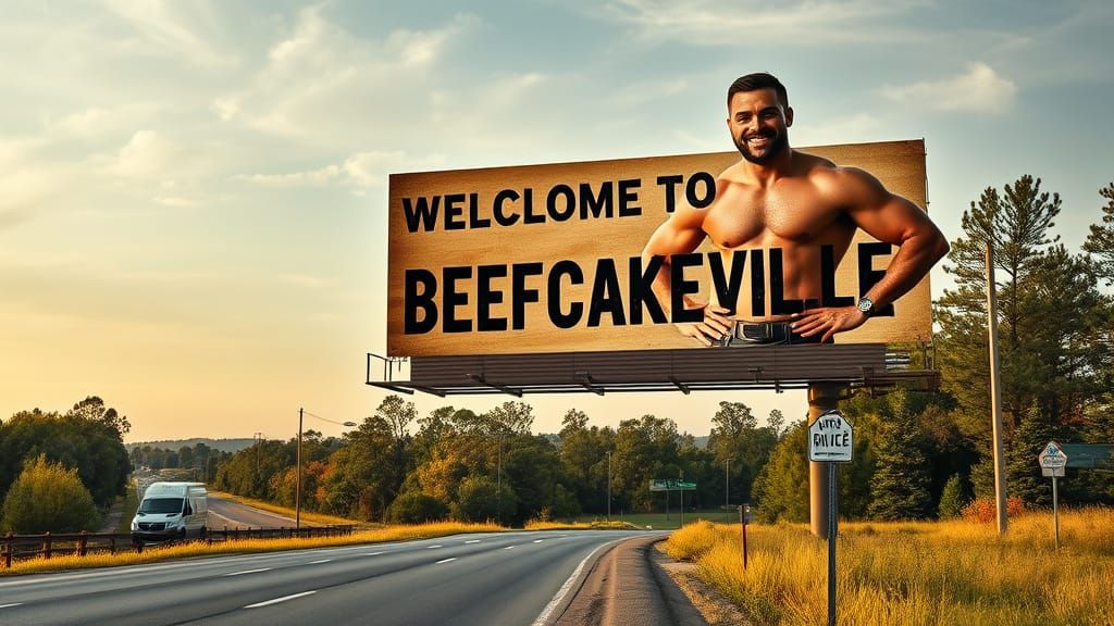 Chiseled Hero Welcomes You to Beefcakeville