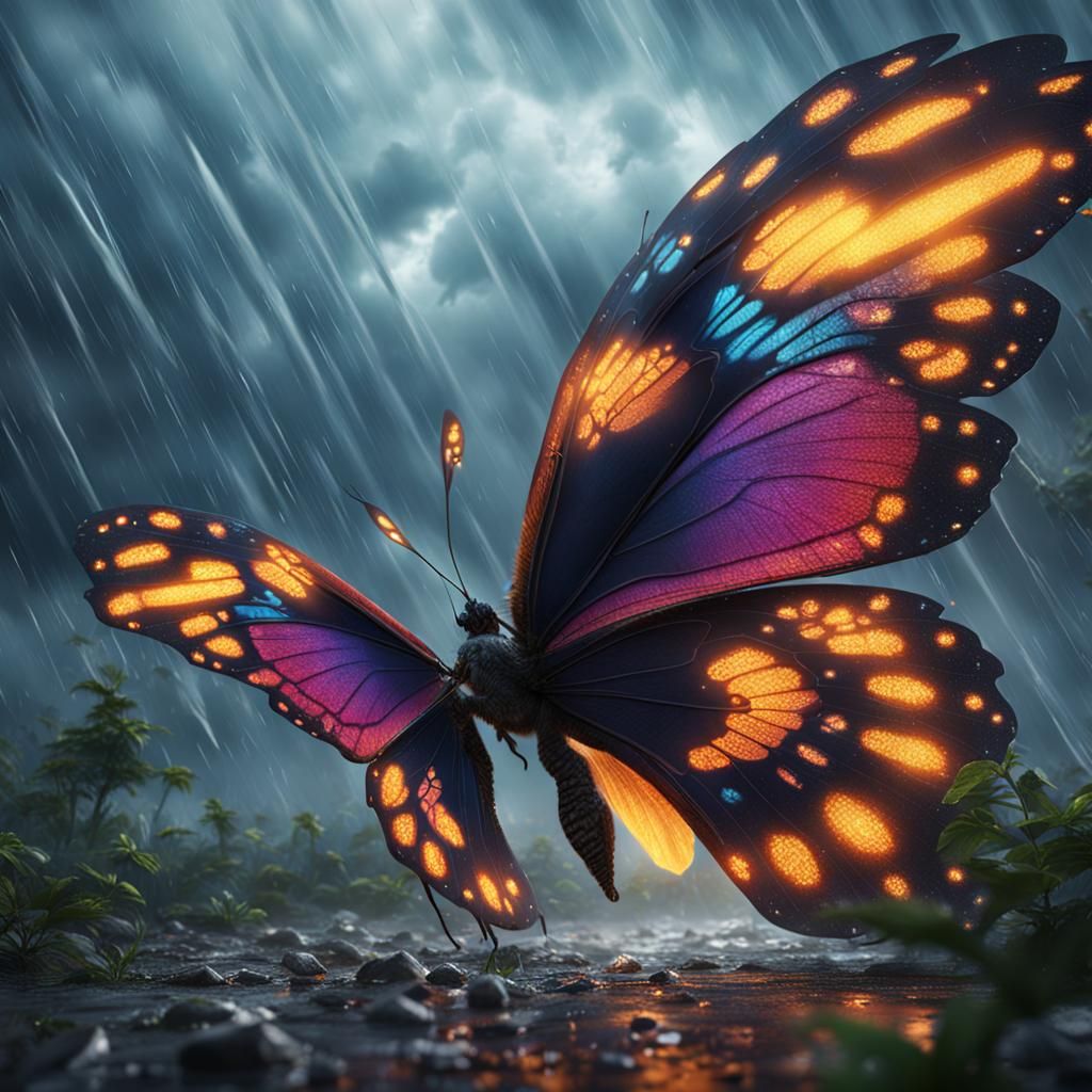 Butterfly to Dinosaur Transformation in Storm