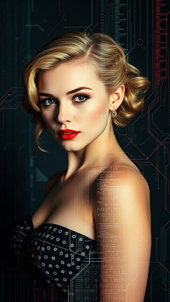 Digital Artifacts Overlaying Reality with Glitch and Fractal...