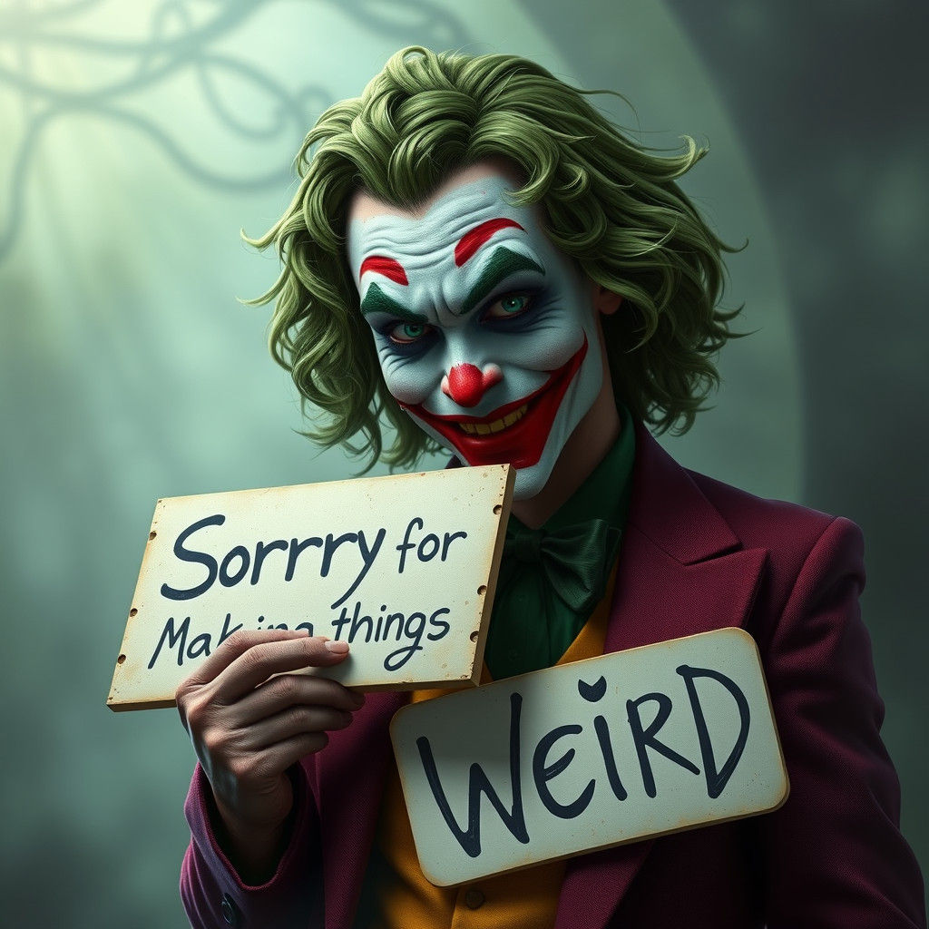 Heath Ledger Joker Apologizes in 3D Ethereal Art