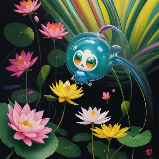 Candy Art Lily and Lotus Flower Macro