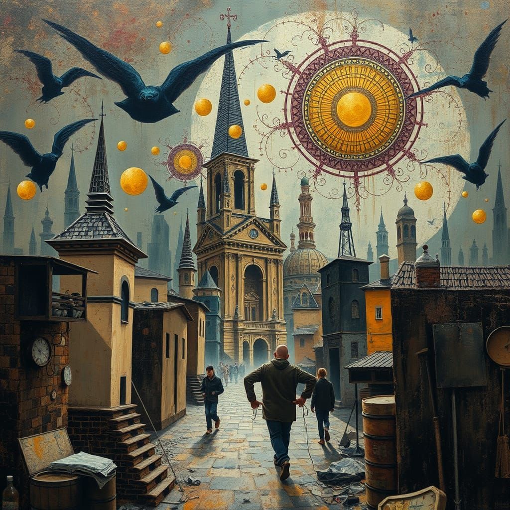 Dystopian City as Heavy Metal Album Cover