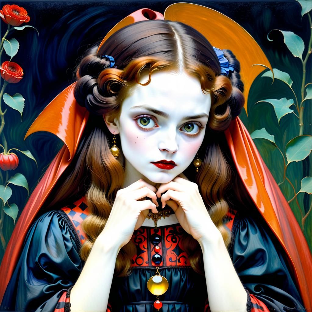 Elegant Vampire in Decorative Classical Style