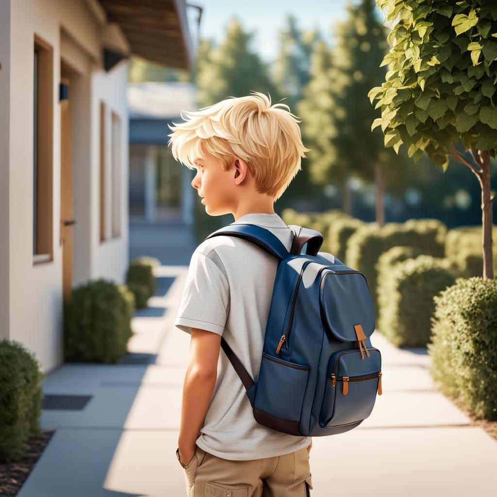 Boy Waiting After School