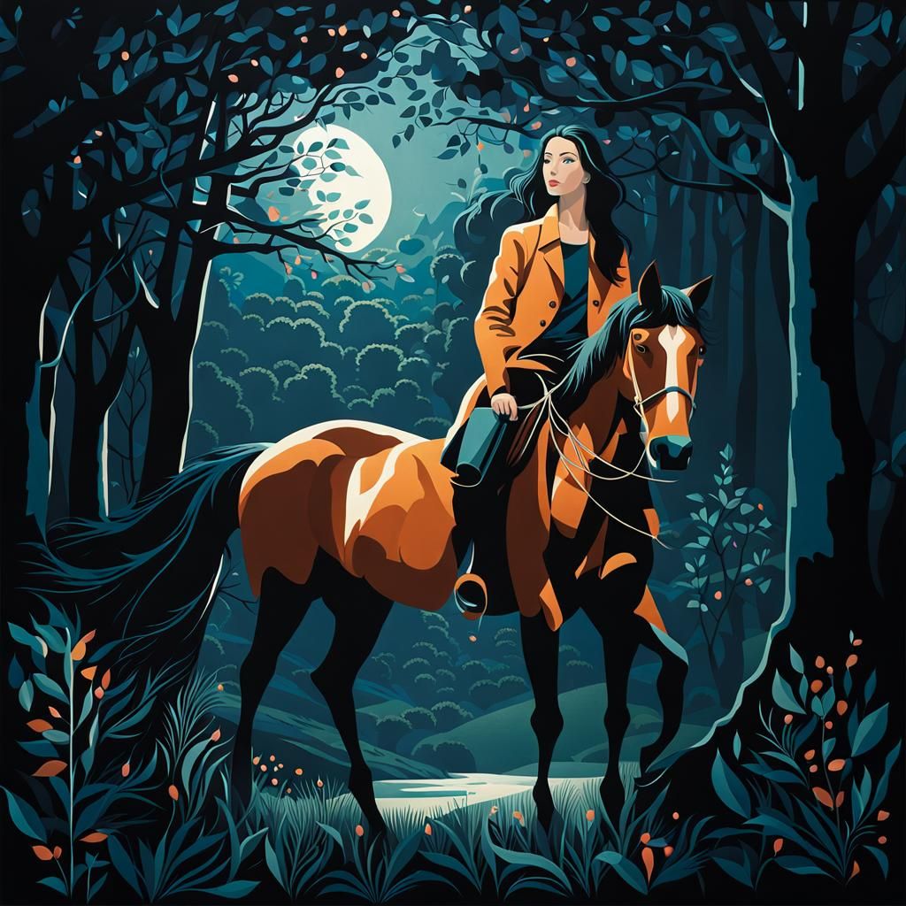 Intricate Evening Scene in Detailed Style