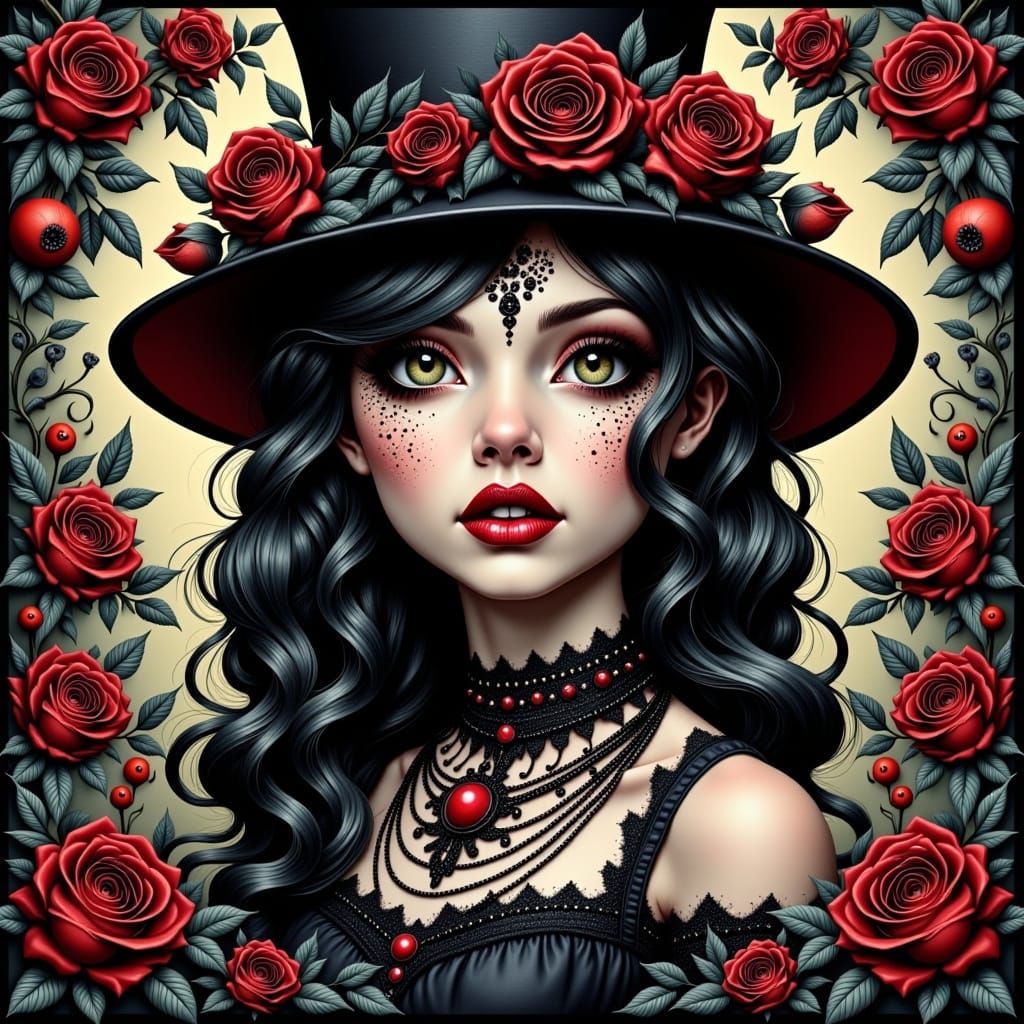 Gothic Goddess in Elegant Pacifico Script